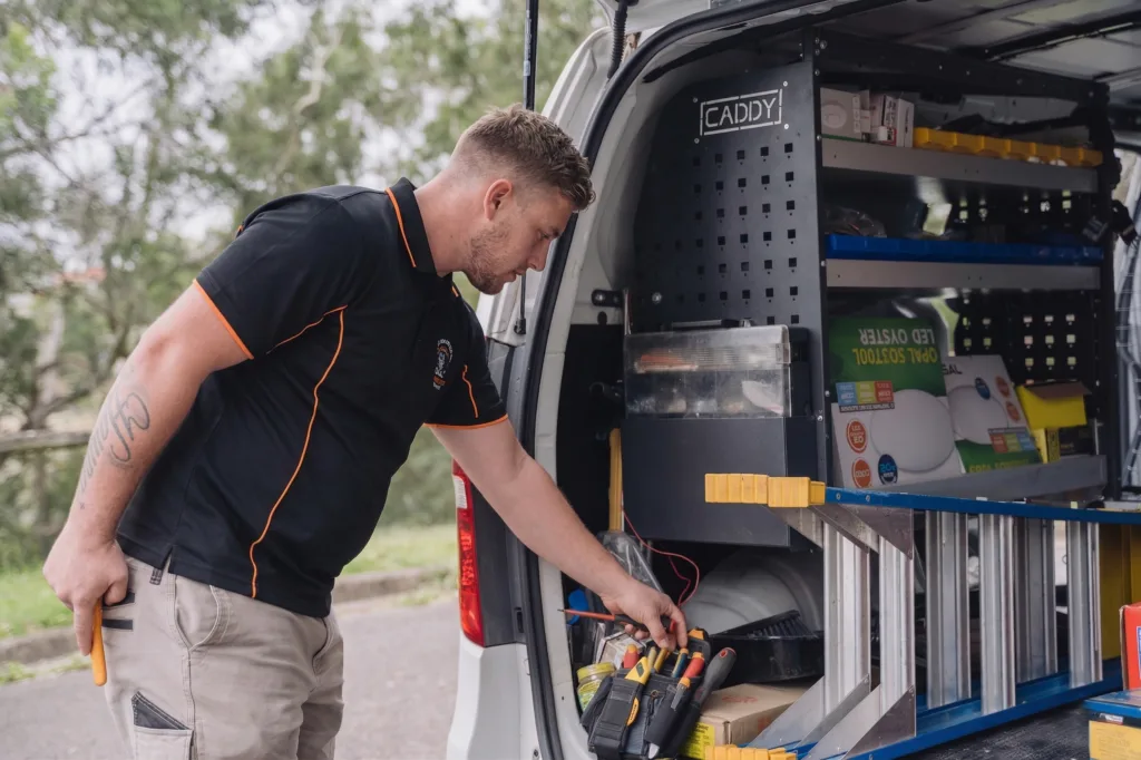 Licensed Neutral Bay electrician working on a residential job